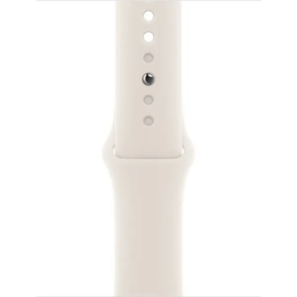 Apple Watch Series SE 2024 44mm Starlight Aluminum Case with Starlight Sport Band S/M